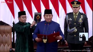 Pelantikan Prabowo Presiden, Gerindra Labuhanbatu Nonton Bareng