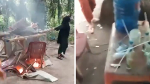 Ras Terkuat di Bumi Labura Ngamuk, Bakar Warung Diduga Tempat Pesta Sabu
