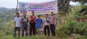 Polres Pasaman Pasang Imbauan Larangan Tambang Emas Ilegal