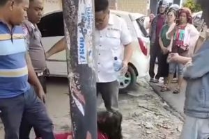 Bakar Motor Polisi, ODGJ Ditendang Oknum Polantas Polres Labuhanbatu