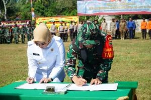 Berlokasi di Lapangan SMPN2 Bilah Barat,TMMD Ke-125 Desa Tanjung Medan Tahun 2025 Resmi Dibuka