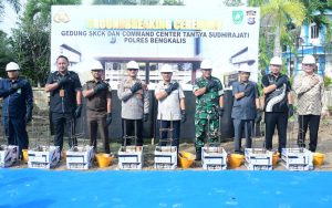 Wabup Santoso Hadiri Groundbreaking Pembangunan Gedung SKCK dan Command Center Polres Bengkalis