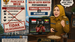 ‎Bupati Maya Hasmita Tak Gelar Peringatan Hari Lahir Pancasila, Asyik Nonton Indonesia Vs Myanmar
